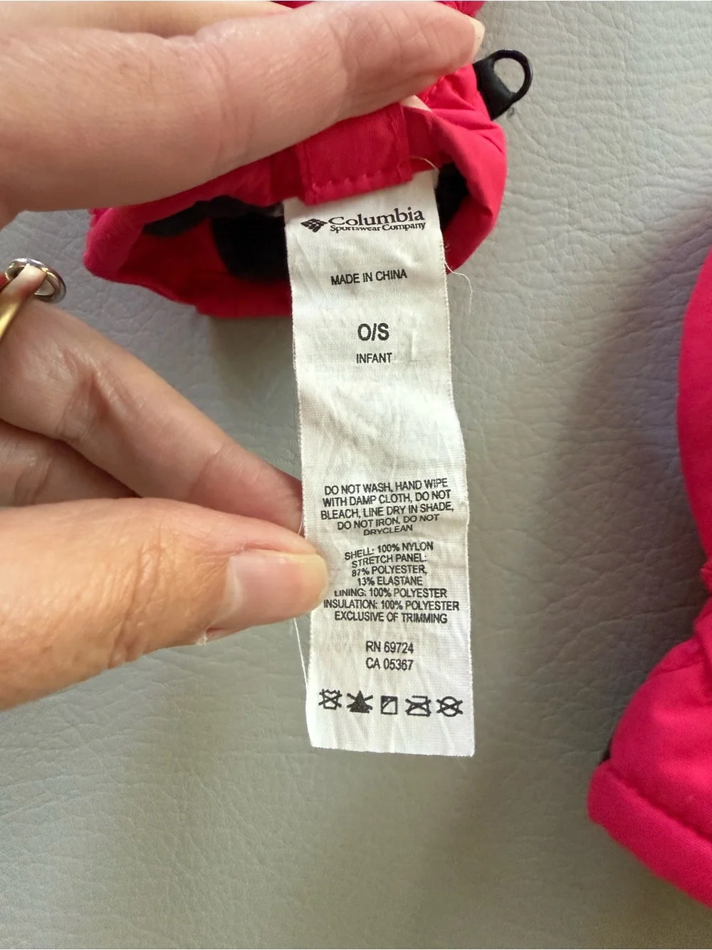 Columbia Baby Infant Chippewa Pink Ski Mittens Girls - No Thumbs